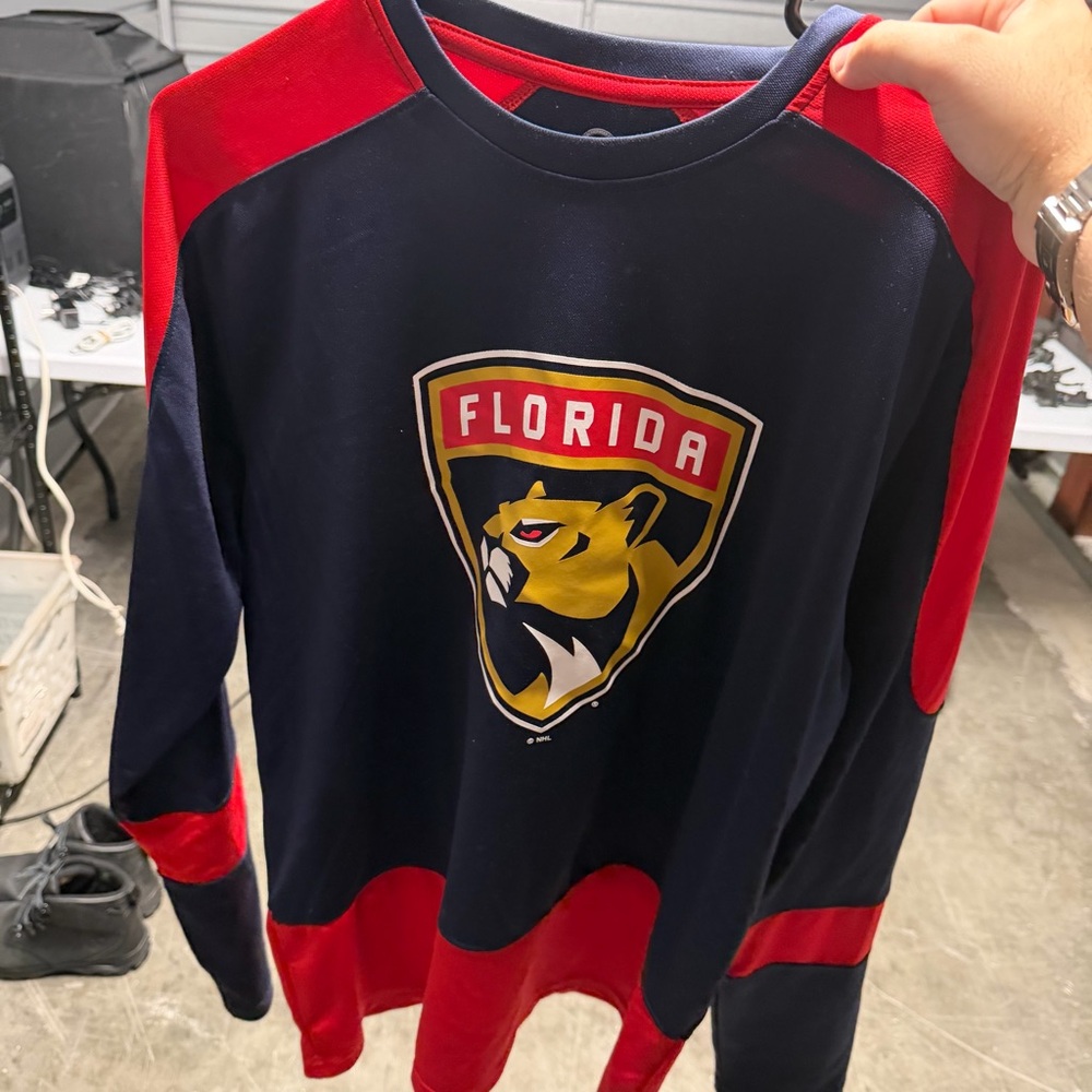 NHL Florida Panthers Long Sleeve Shirt - Red and Blue